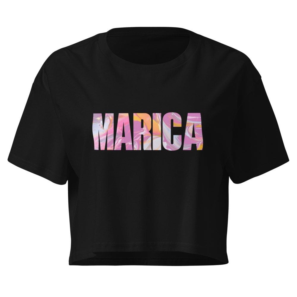 Marica - Crop Top in Black — front product view on Gayer Things