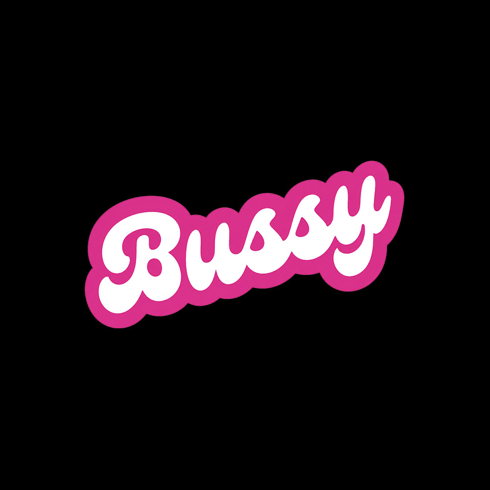 Bussy ‑ Baseball Cap — Gayer Things design artwork close-up for LGBTQ+ pride apparel