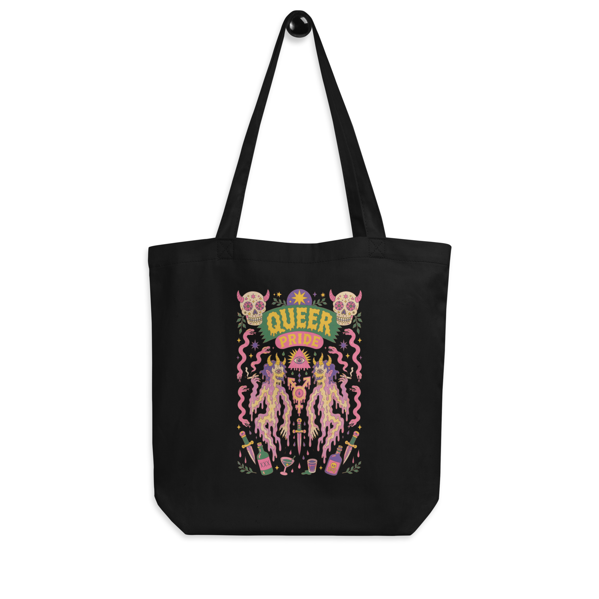 Queer Pride ‑ Tote Bag — Black model view