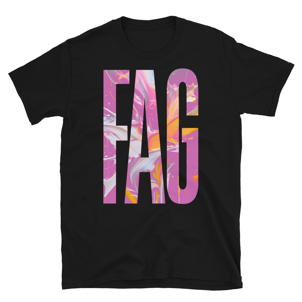 FAG ‑ Unisex T‑Shirt — Black oversized tee, front product view