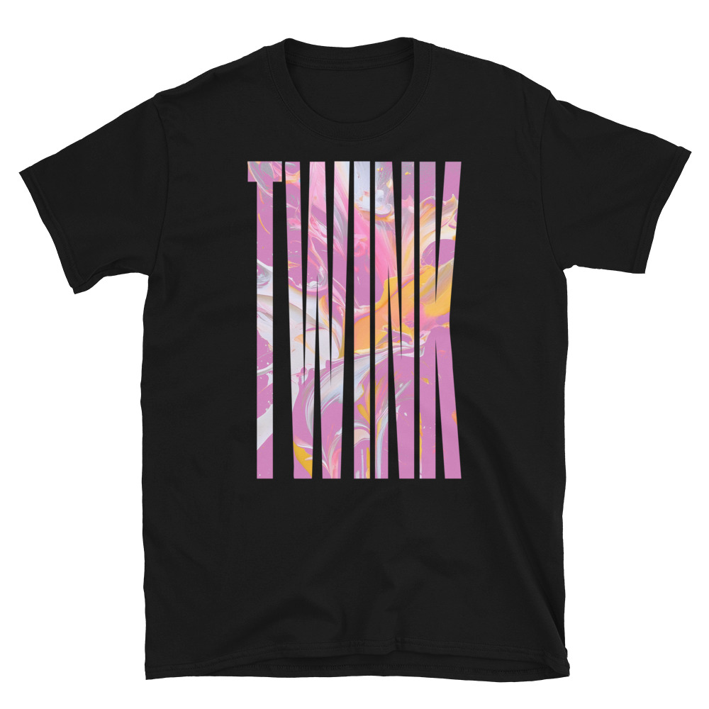 Twink ‑ Unisex T‑Shirt — Black oversized tee, front product view