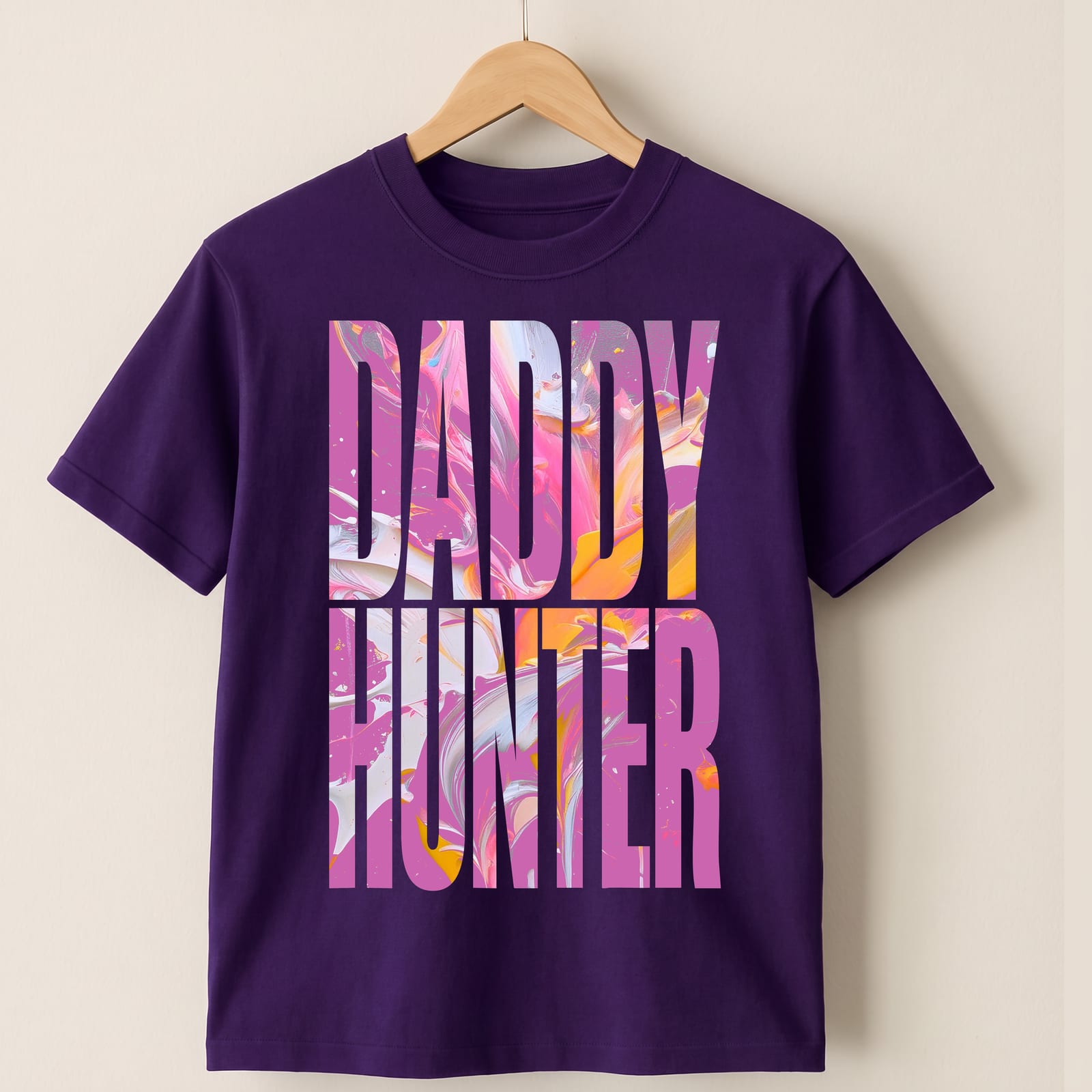 Daddy Hunter ‑ Unisex T‑Shirt — Purple product view