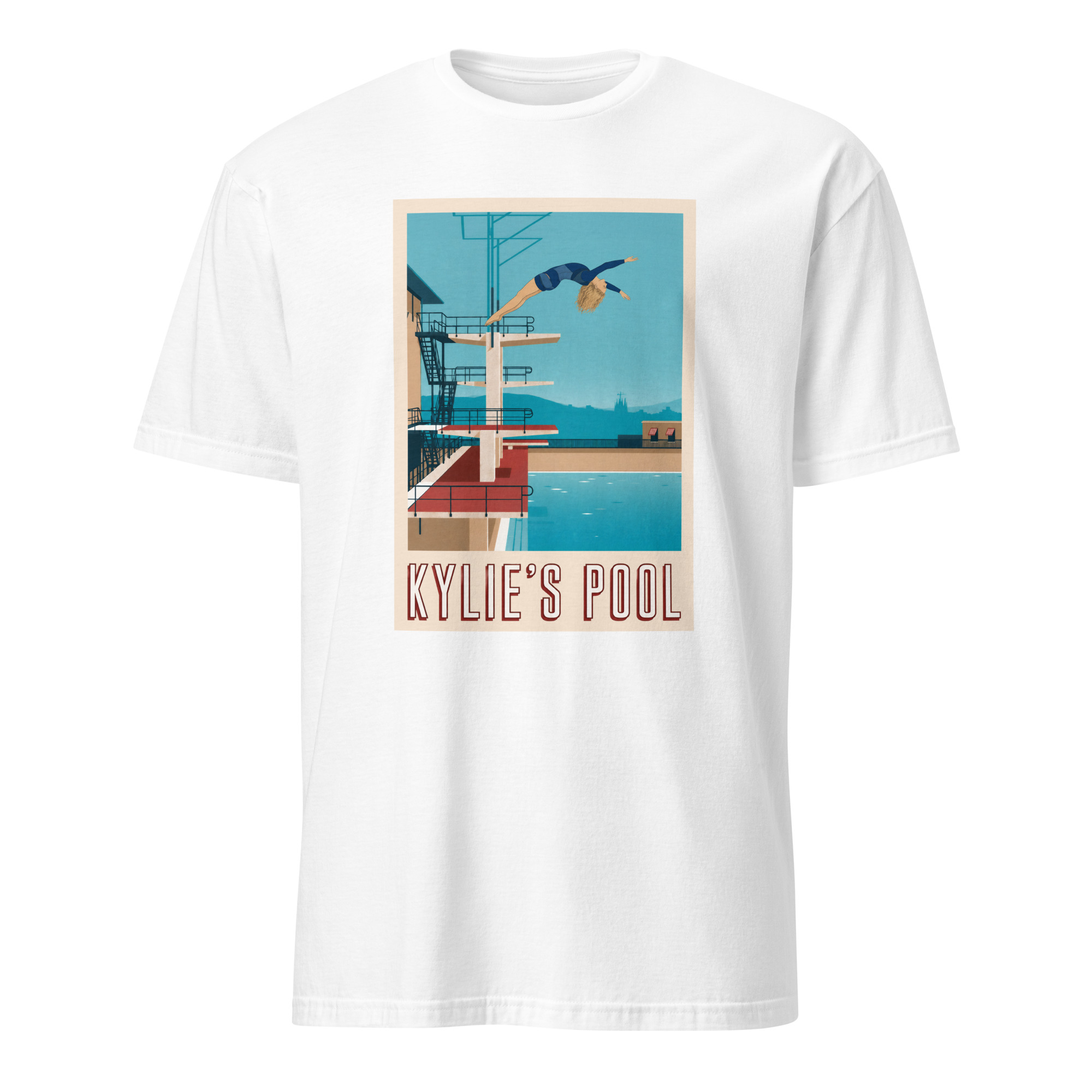 Kylie's Pool ‑ Unisex T‑Shirt — White model view